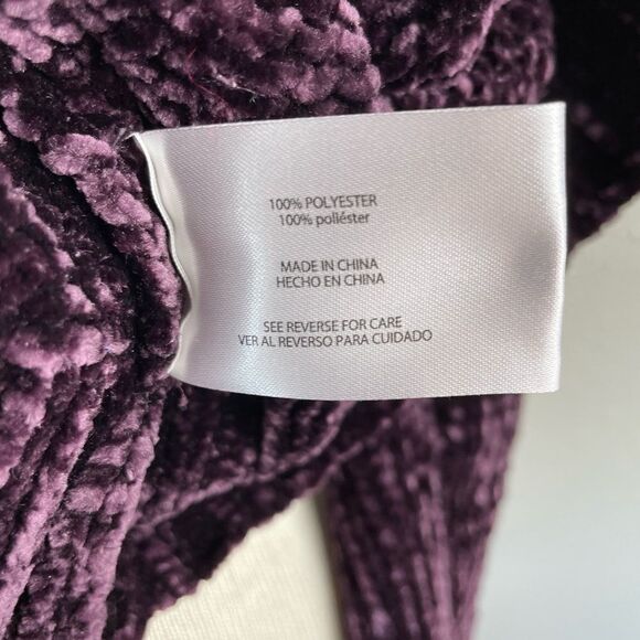 Orvis Purple Polyester Chenille Sweater Size M EUC - Picture 8 of 8